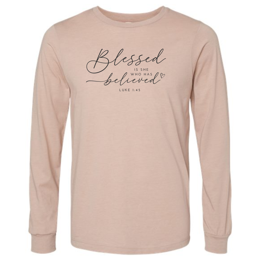 Blessed Fall Graphic Long Sleeve Shirt Custom Verse or Text