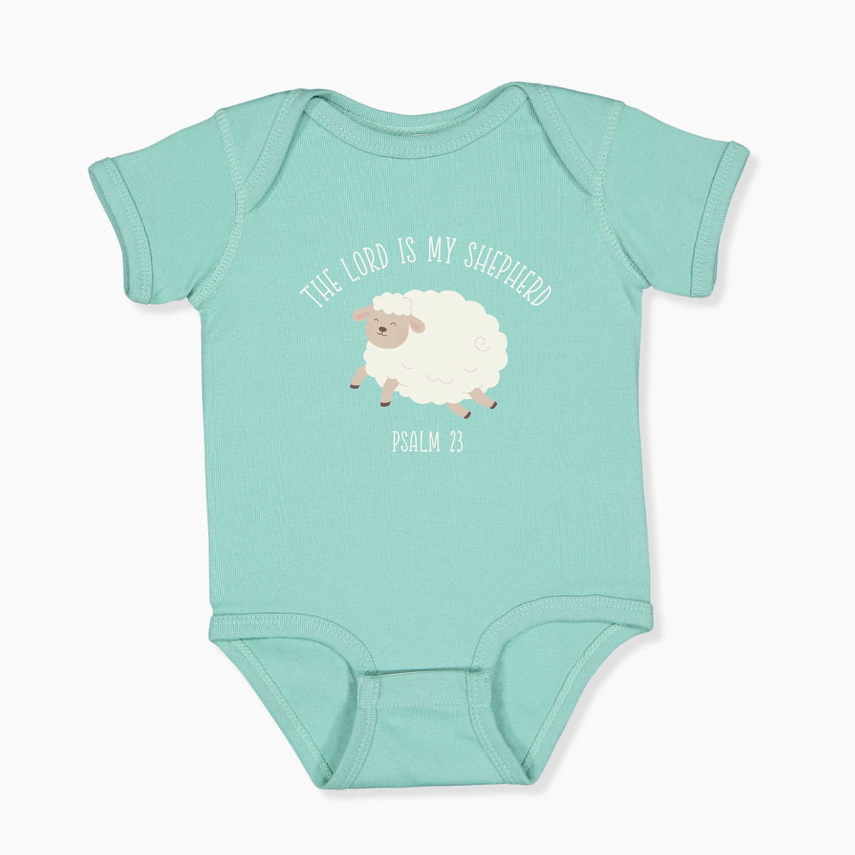 The Lord is My Shepherd Baby Easter Bible Verse Onesie