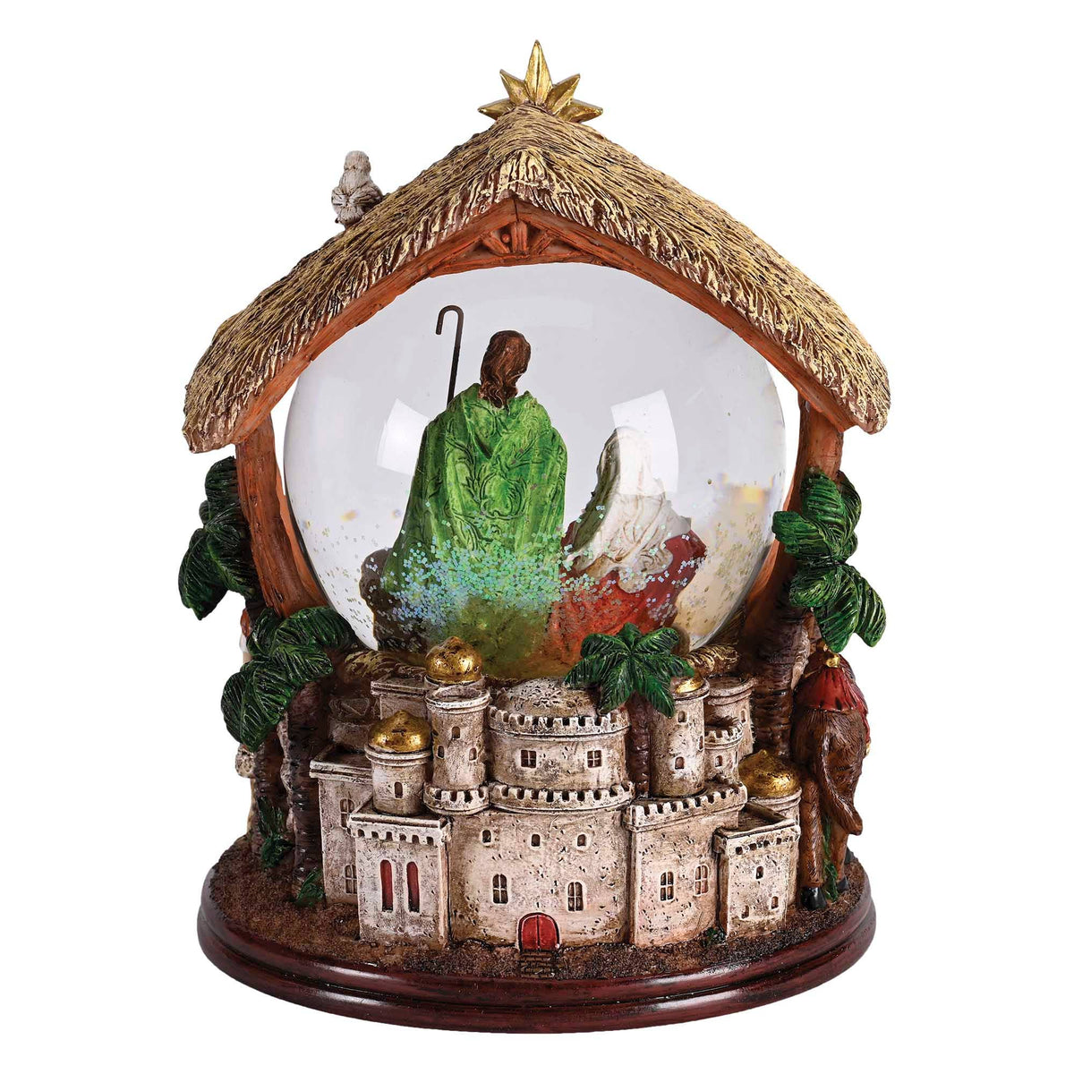 Waterglobe Nativity With Animals Kings