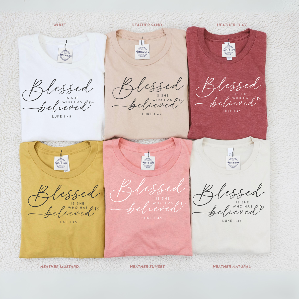 Blessed Fall Graphic Long Sleeve Shirt Custom Verse or Text