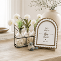 God Is Within Her, She Will Not Fall | Psalm 46:5 | Scalloped Wood Arch Sign