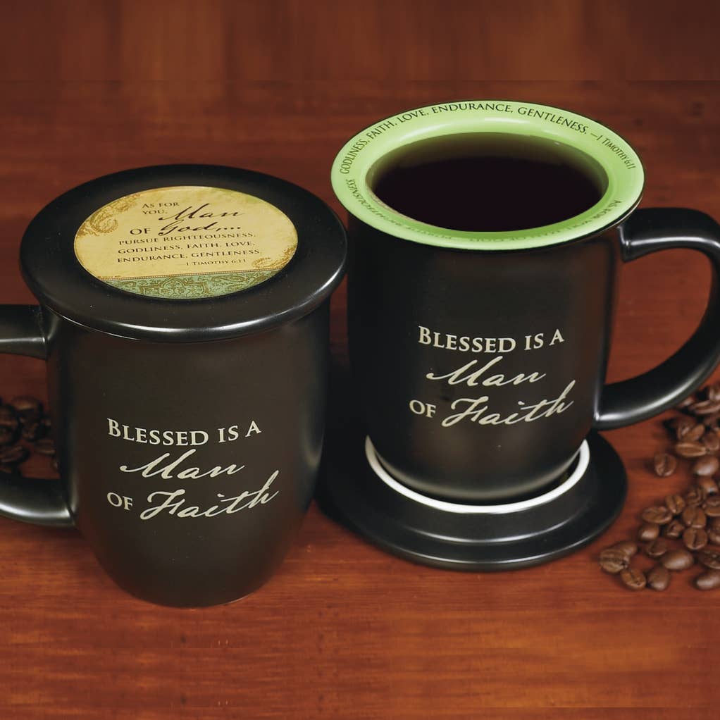 Coaster Mug for Man of Faith