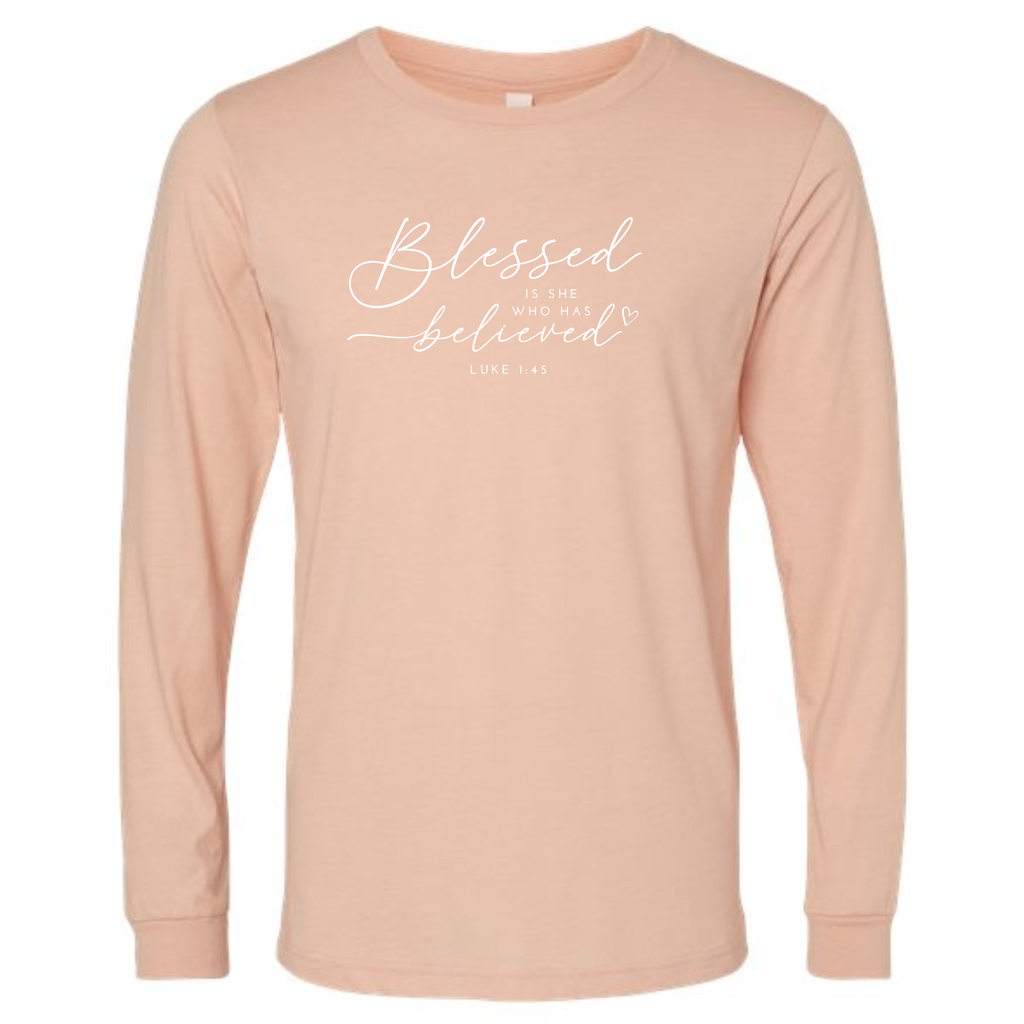 Blessed Fall Graphic Long Sleeve Shirt Custom Verse or Text