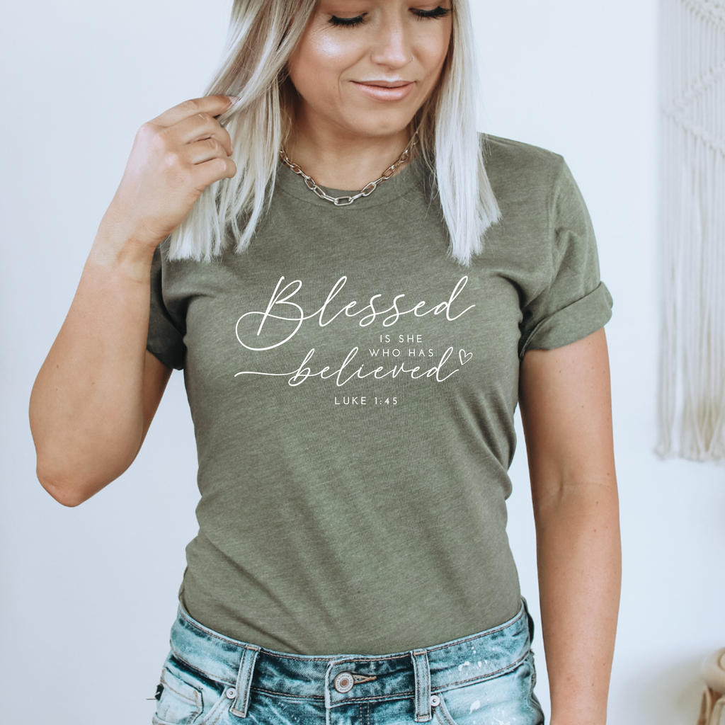 Blessed Fall Graphic Long Sleeve Shirt Custom Verse or Text
