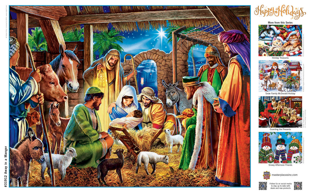 Happy Holidays - Away in a Manger 300 Piece EZ Grip Puzzle
