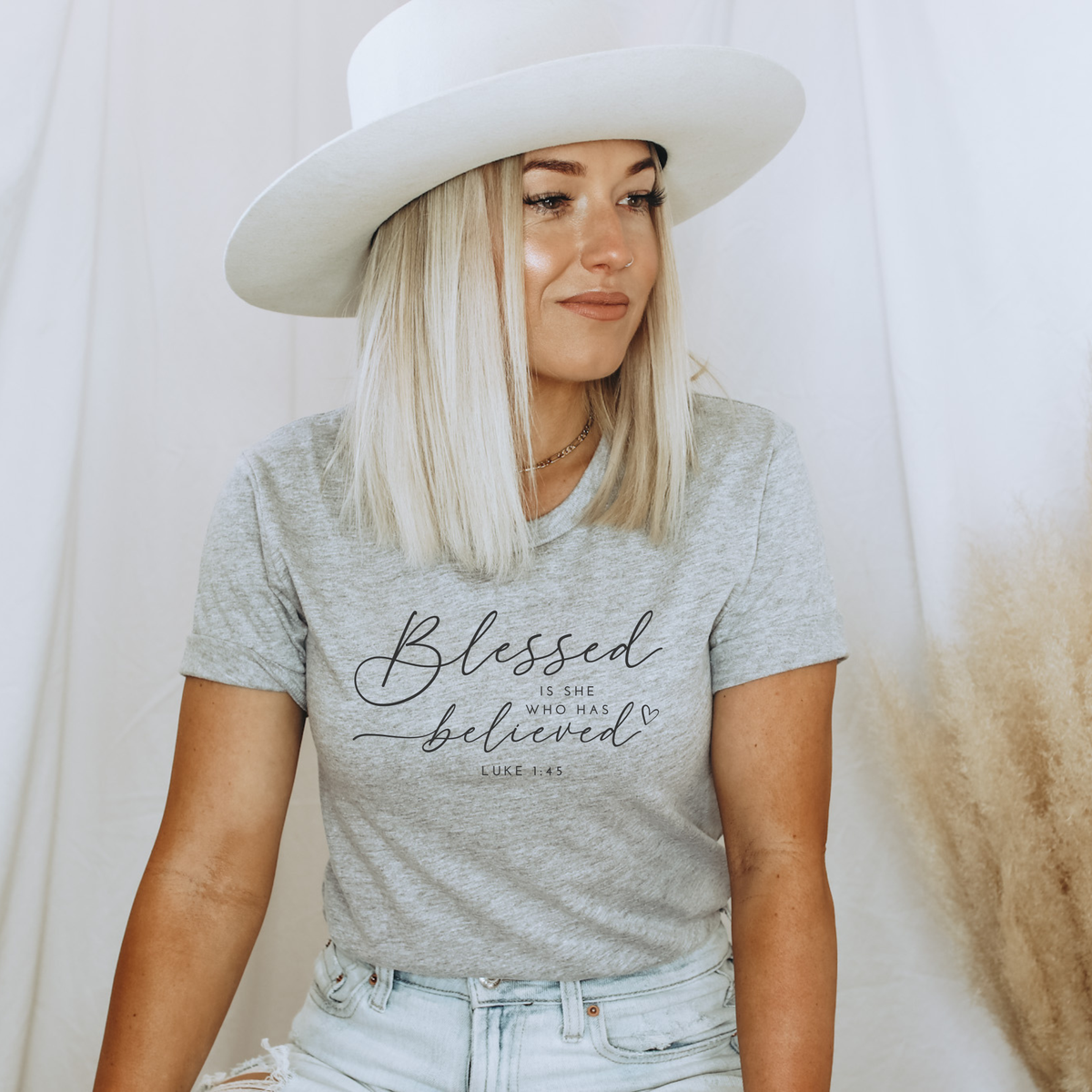 Blessed Fall Graphic Long Sleeve Shirt Custom Verse or Text