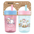 Kerusso 15 oz Silicone Straw Cup Goose & Lamb (2 Pack)