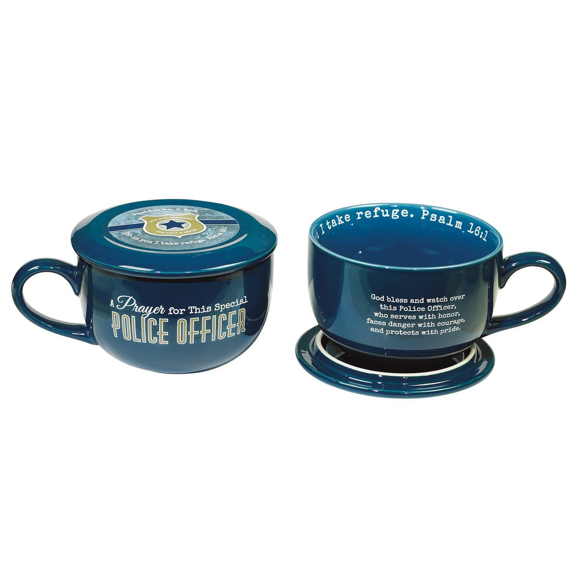 Police Officer Prayer Soup Mug