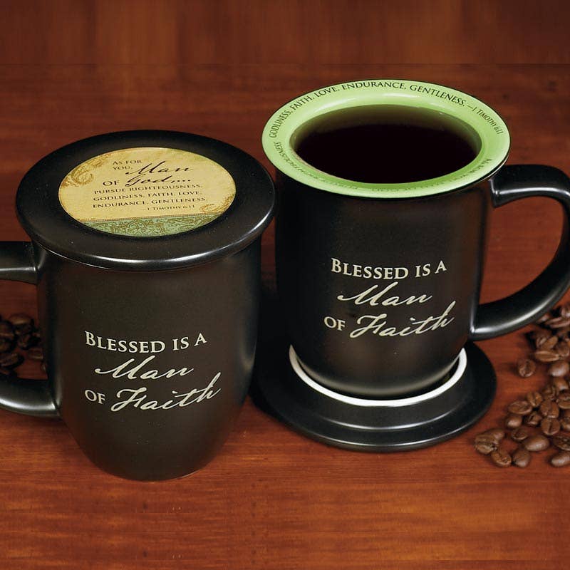 Coaster Mug for Man of Faith