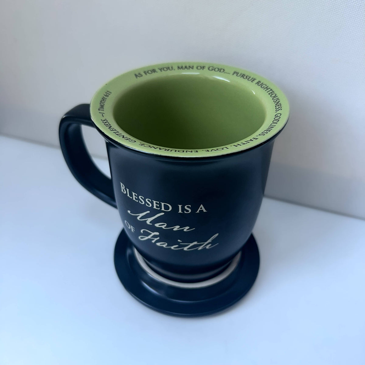 Coaster Mug for Man of Faith