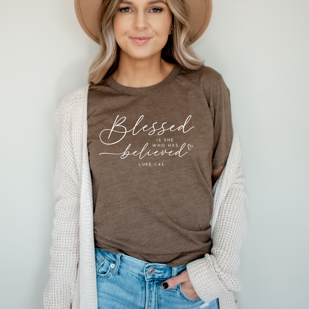Blessed Fall Graphic Long Sleeve Shirt Custom Verse or Text